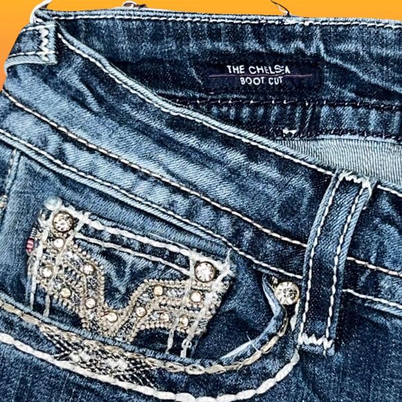 Vigoss Chelsea Bootcut Mid Rise Jeans Size 7/8 28x30 - Picture 2 of 5